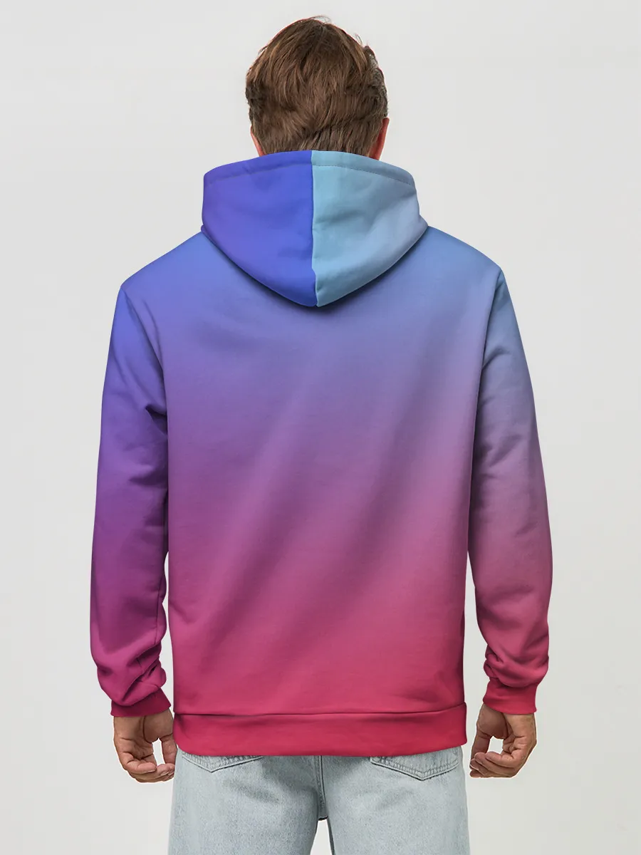 Худи мужской база хлопок / ЯРКИЙ ГРДИЕНТ