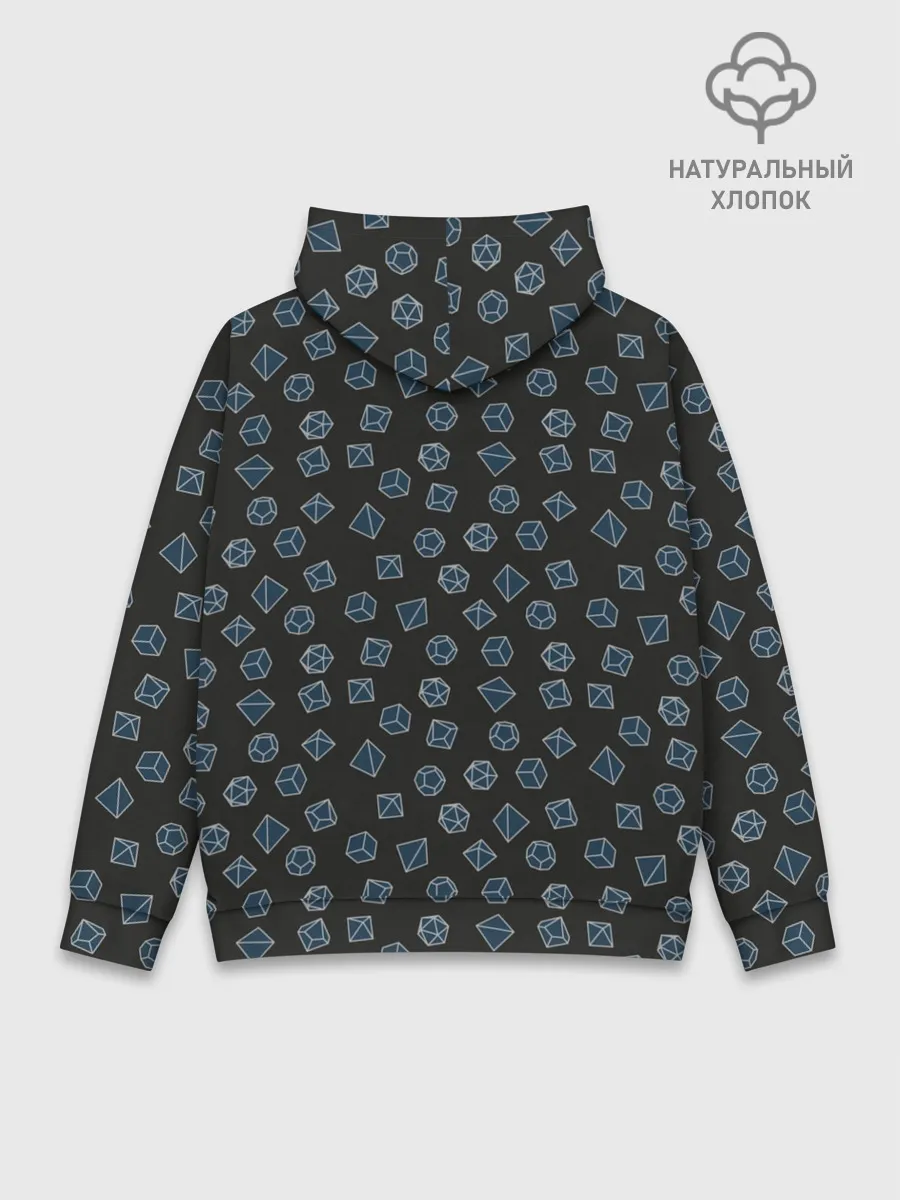 Худи мужской база хлопок / Дайсы D&D