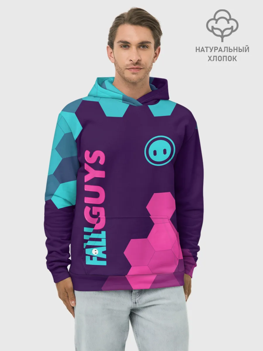 Худи мужской база хлопок / FALL GUYS / ФОЛ ГАЙС