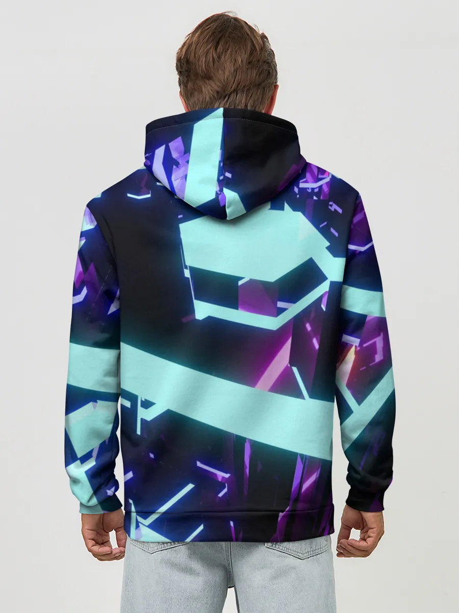 Худи мужской база хлопок / Blue Neons