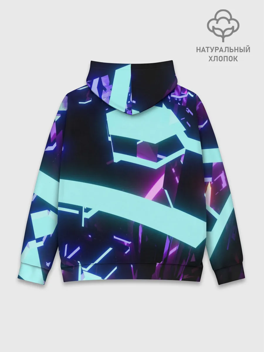 Худи мужской база хлопок / Blue Neons