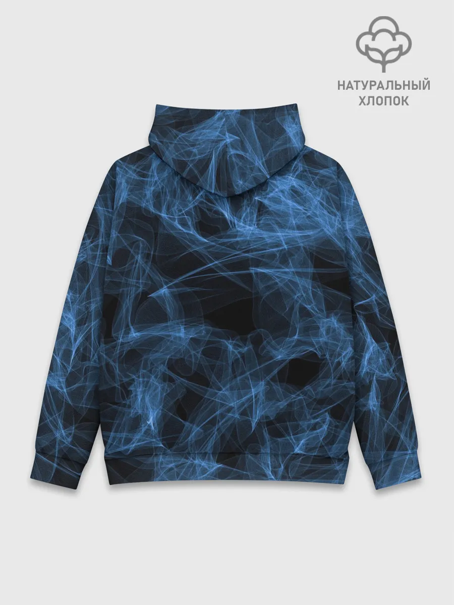 Худи мужской база хлопок / Синяя паутина
