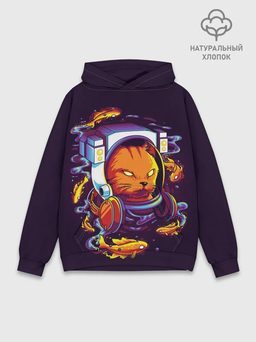 Худи мужской база хлопок / Техно Кот
