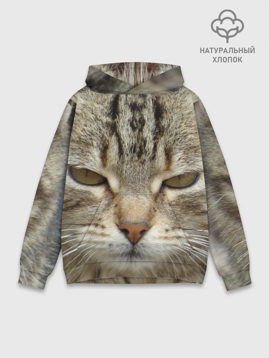 Худи мужской база хлопок / Кот