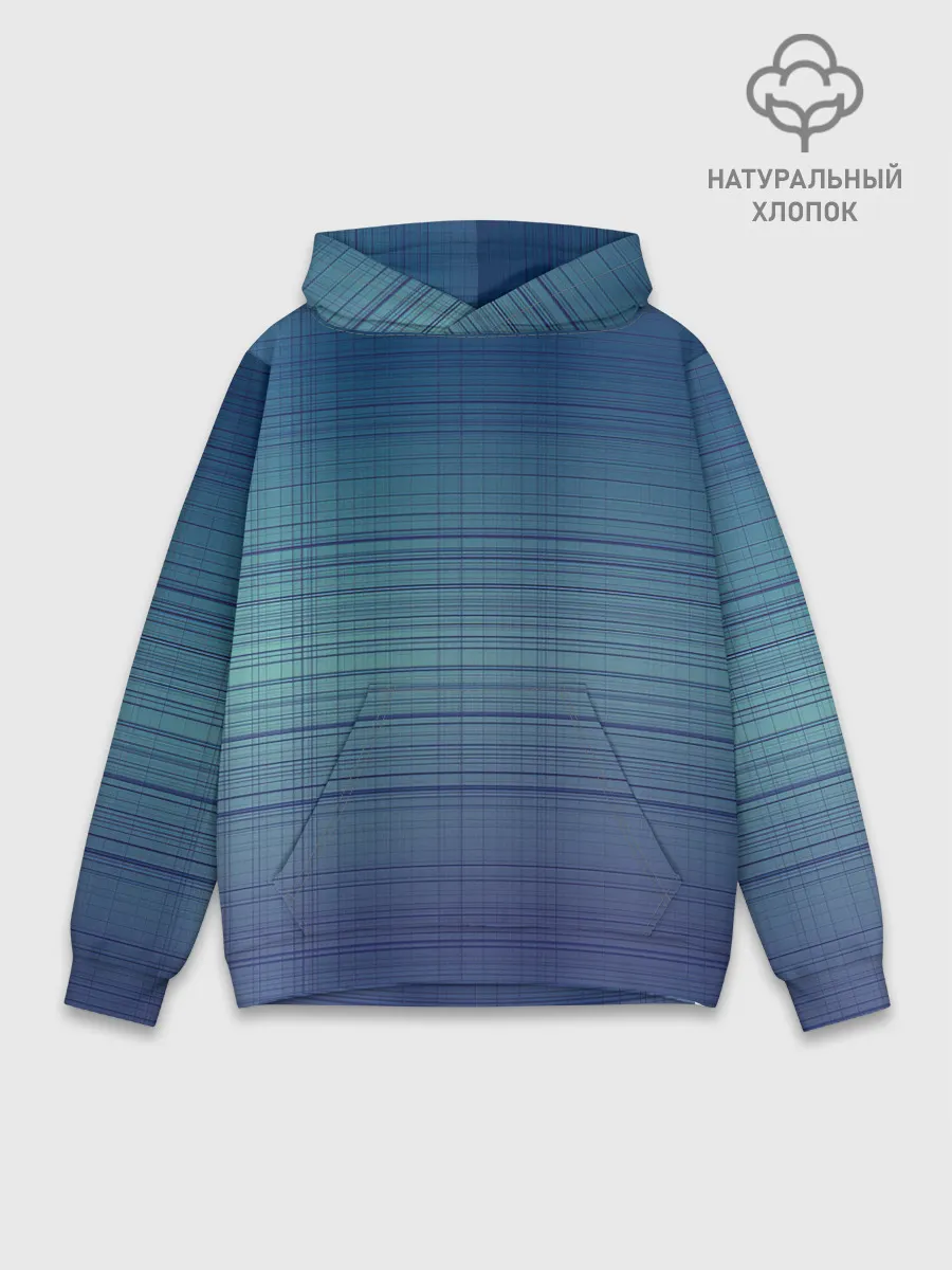Худи мужской база хлопок / Синяя сетка