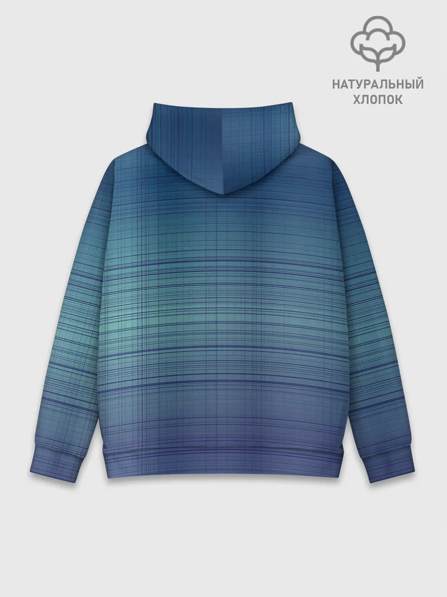 Худи мужской база хлопок / Синяя сетка