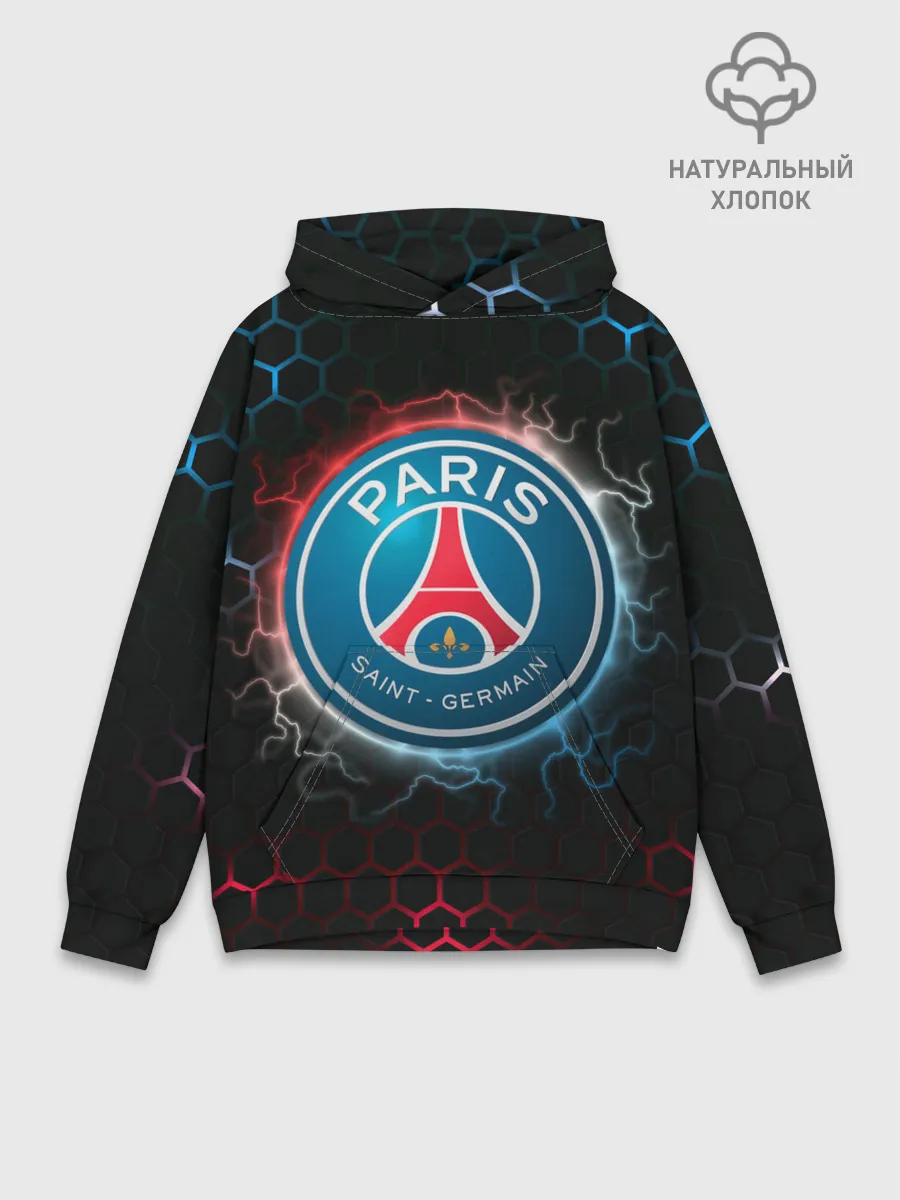 Худи мужской база хлопок / ПСЖ