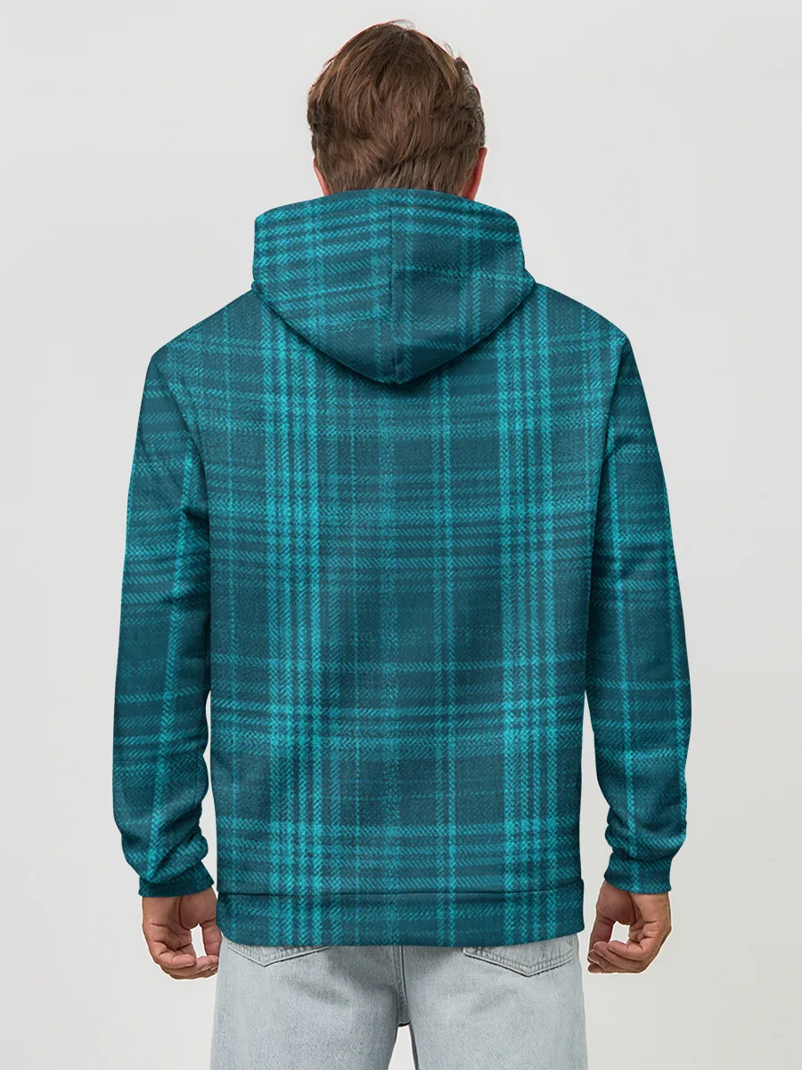 Худи мужской база хлопок / Зеленая форма