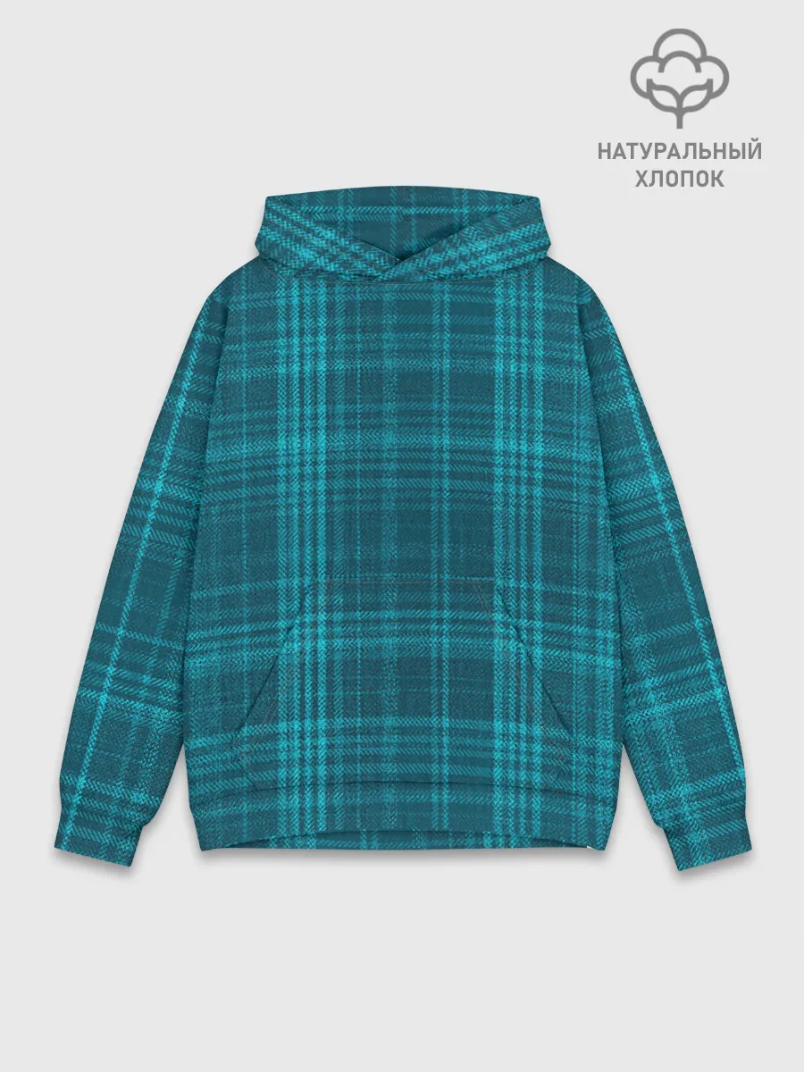 Худи мужской база хлопок / Зеленая форма