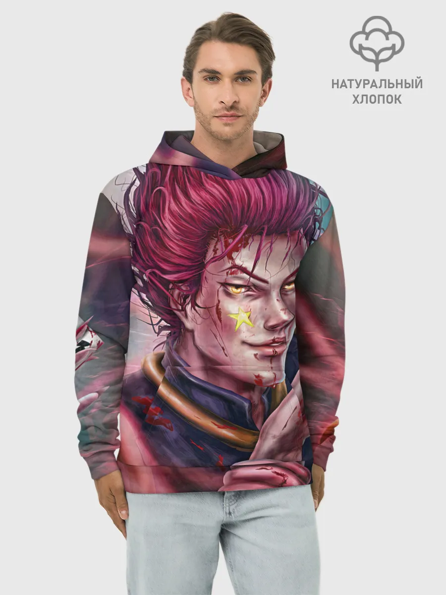 Худи мужской база хлопок / Хисока Мороу реалистичный арт