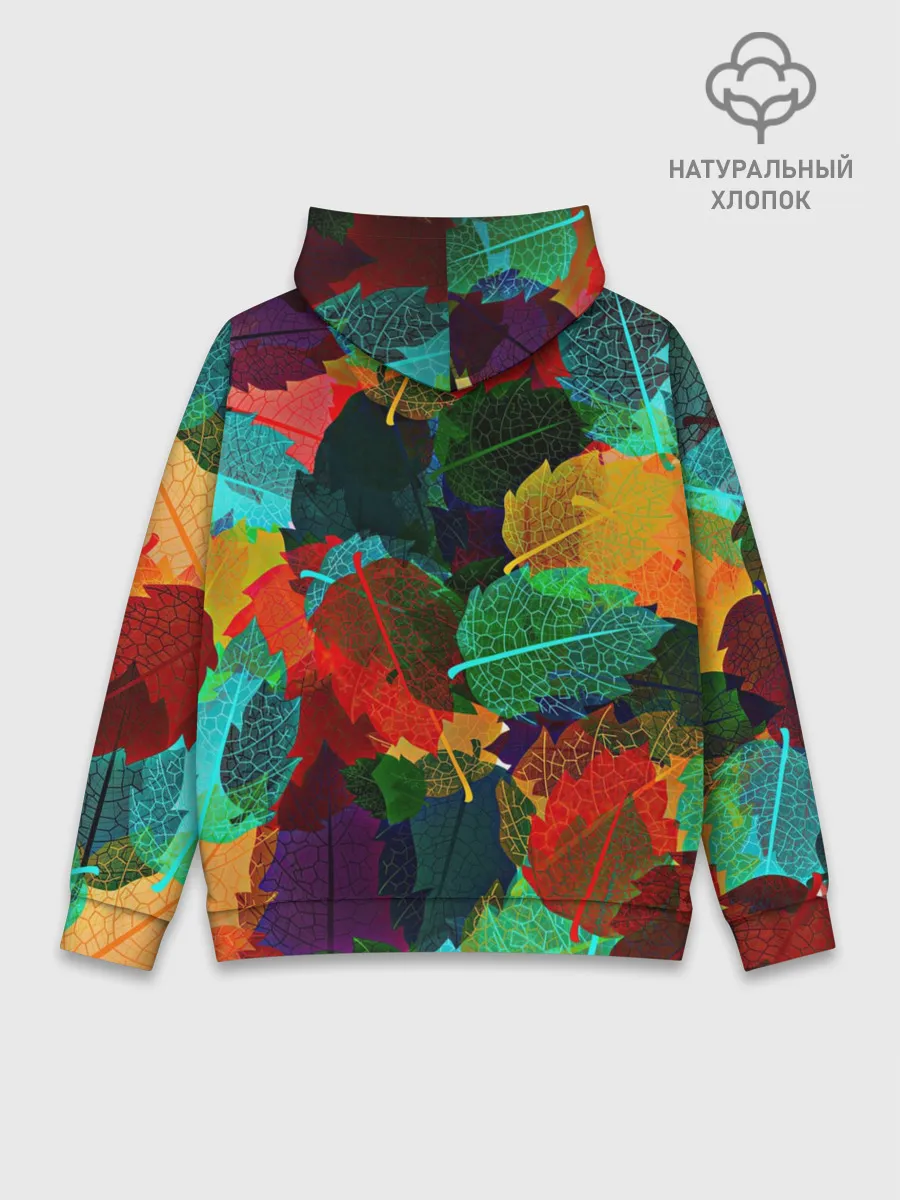 Худи мужской база хлопок / Abstract Autumn Leaves