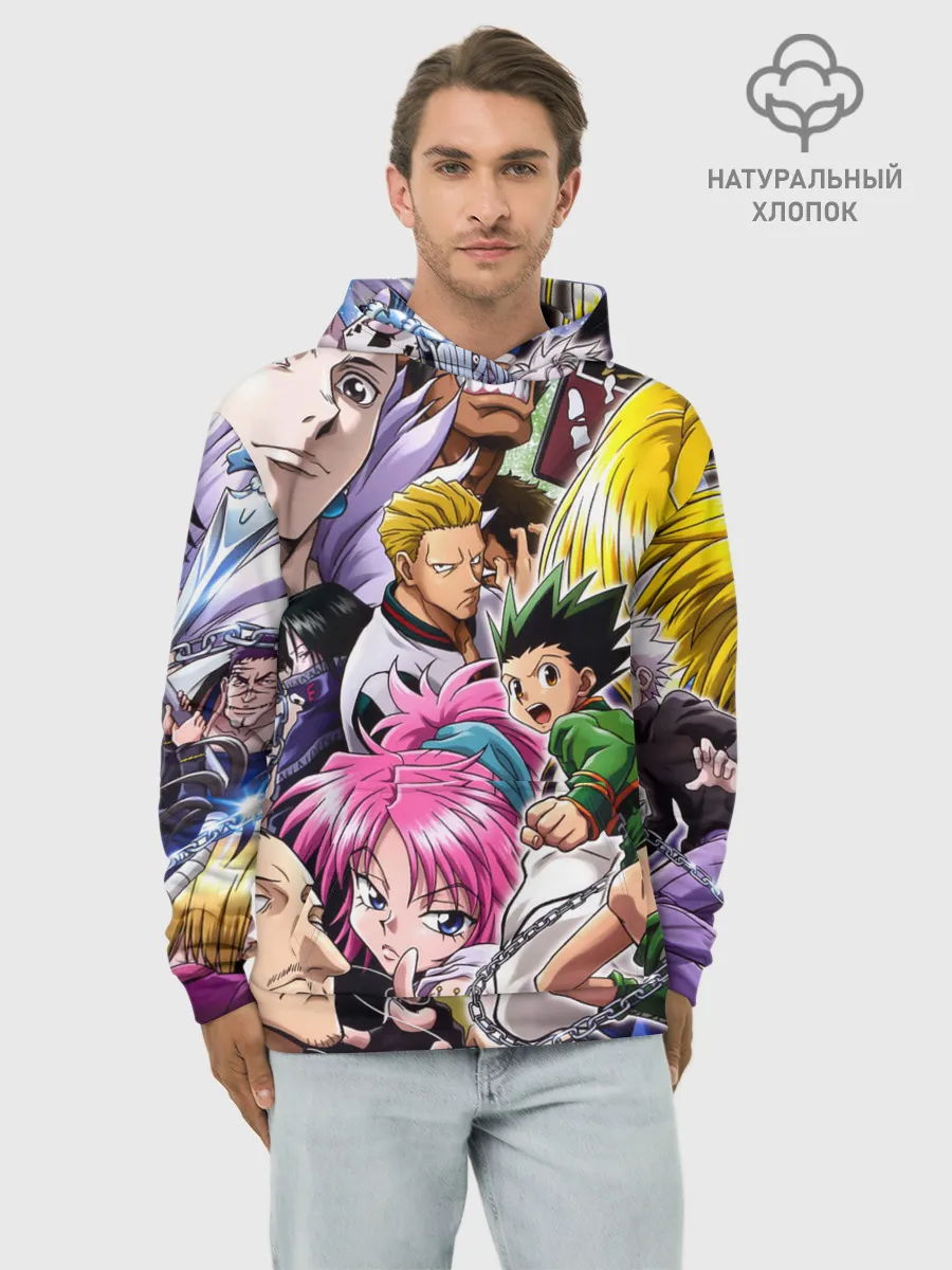 Худи мужской база хлопок / МНого персонажей