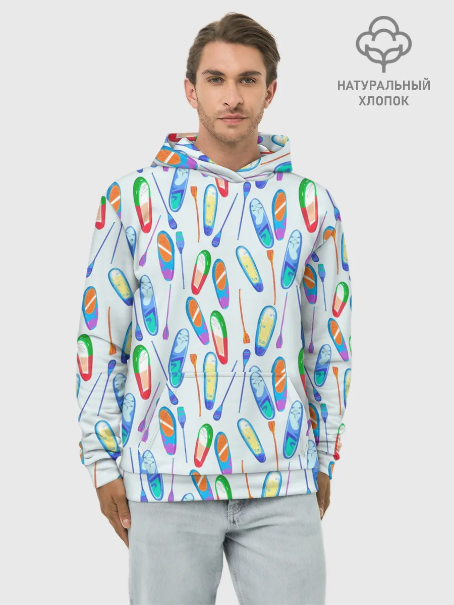 Худи мужской база хлопок / доски для серфинга