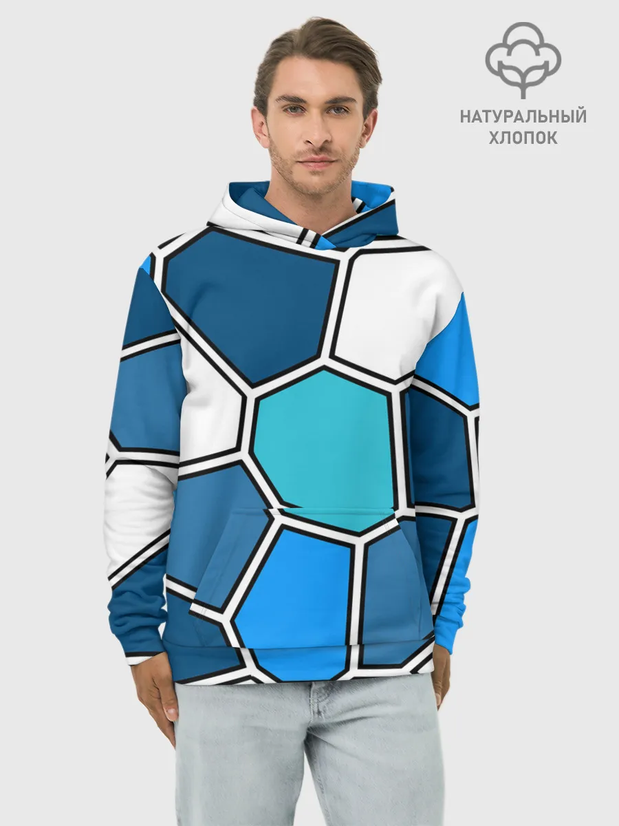 Худи мужской база хлопок / Ледяной витраж
