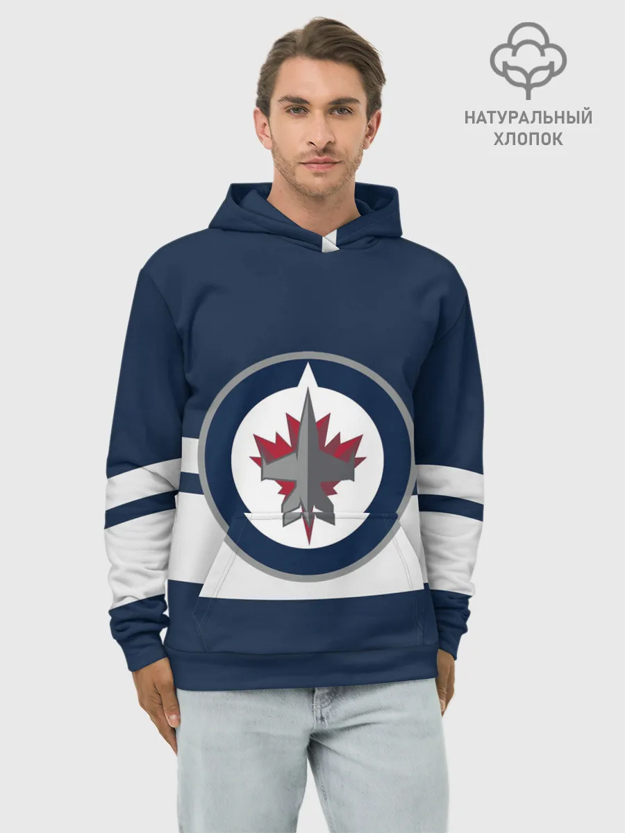 Худи мужской база хлопок / ВИННИПЕГ ДЖЕТС НХЛ