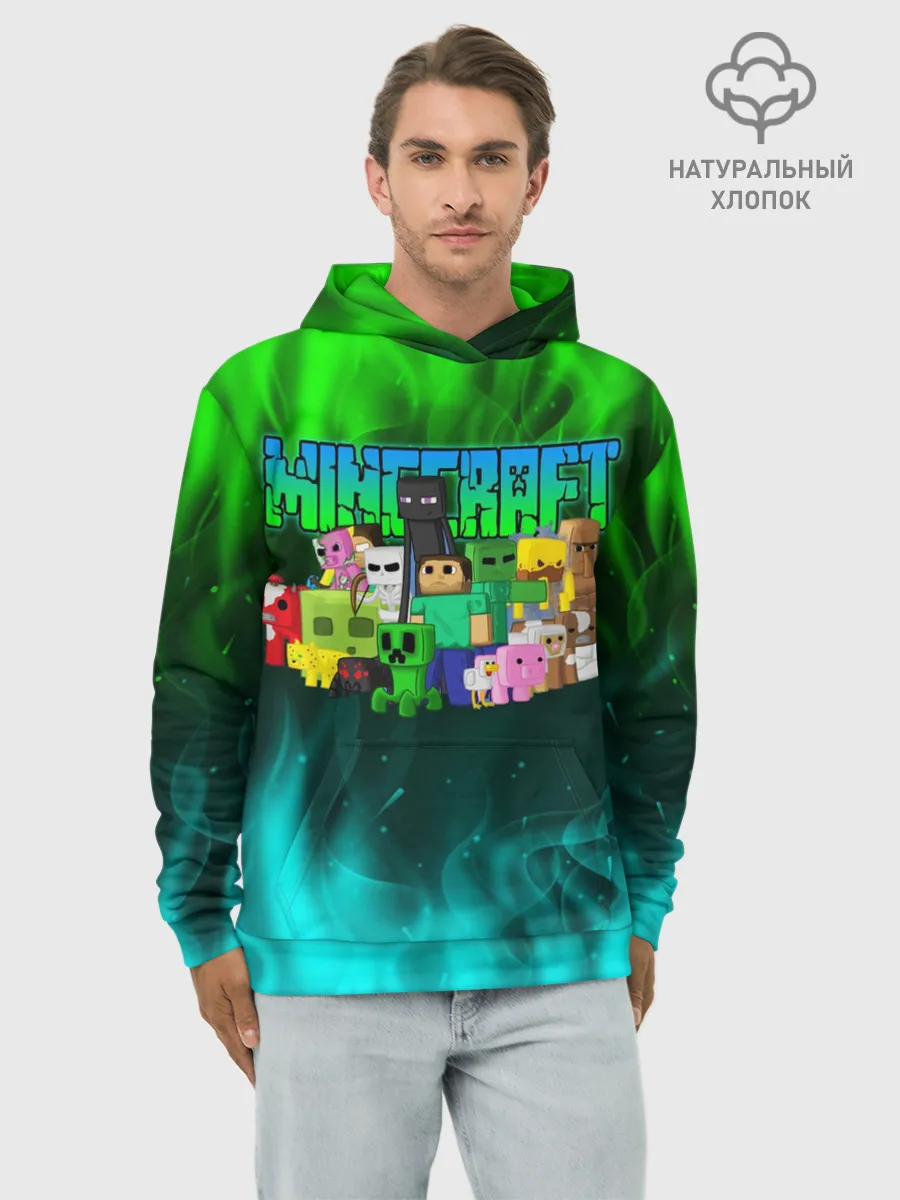 Худи мужской база хлопок / Minecraft | Майнкрафт