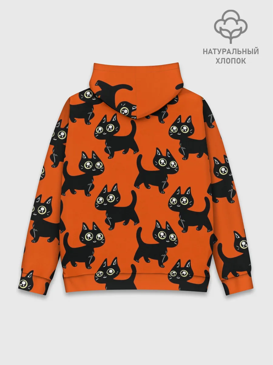 Худи мужской база хлопок / HALLOWEEN CATS