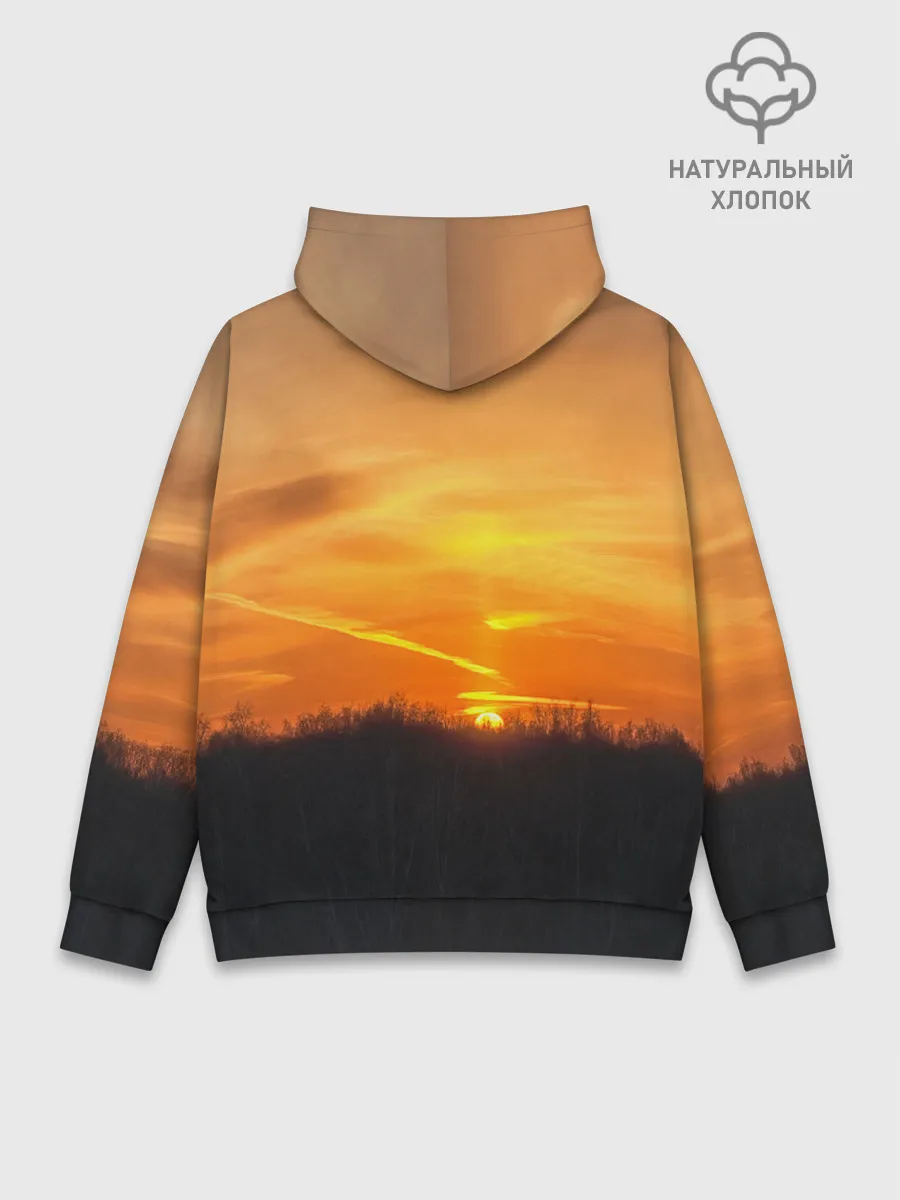 Худи мужской база хлопок / Закат