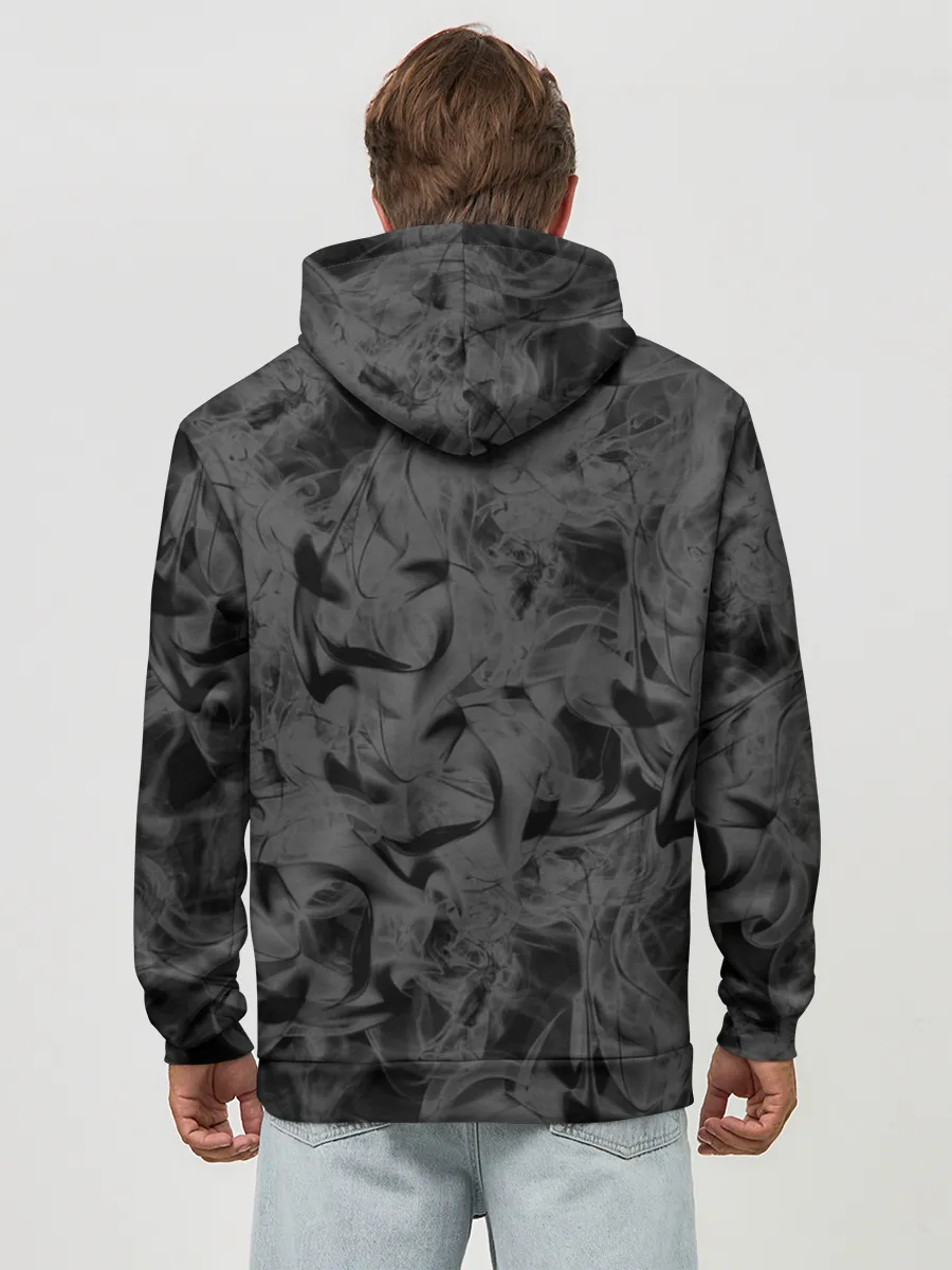 Худи мужской база хлопок / Черная дымка