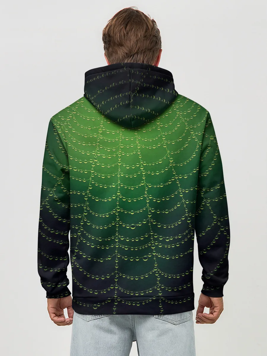 Худи мужской база хлопок / Паутина в лесу