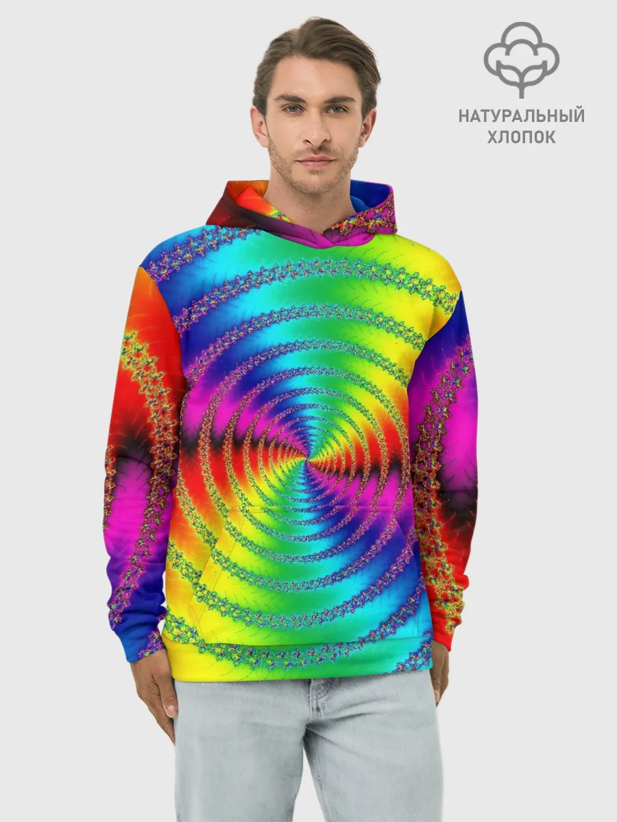 Худи мужской база хлопок / Цветной гипноз
