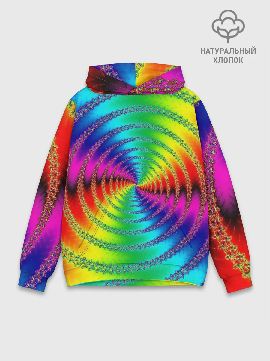 Худи мужской база хлопок / Цветной гипноз