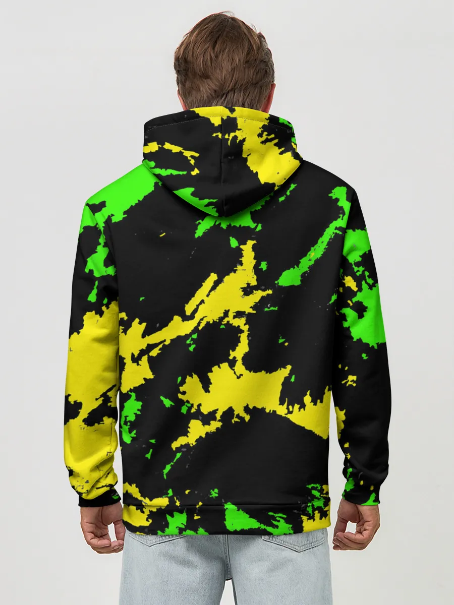 Худи мужской база хлопок / Желто-зеленый