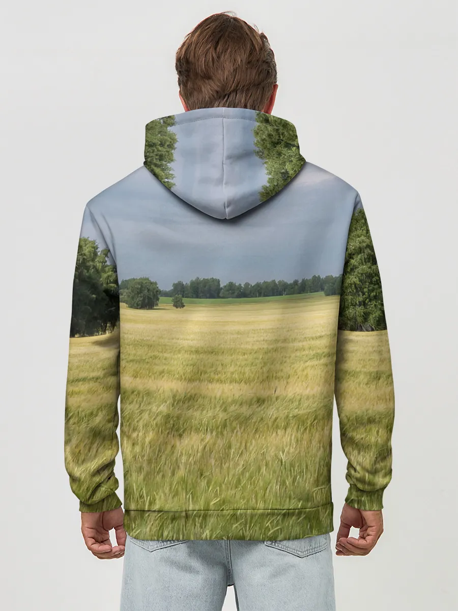 Худи мужской база хлопок / Пшеничное поле