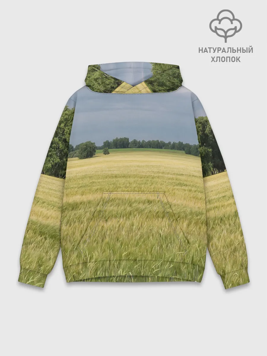 Худи мужской база хлопок / Пшеничное поле
