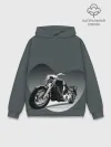 Худи мужской база хлопок / Мотоцикл