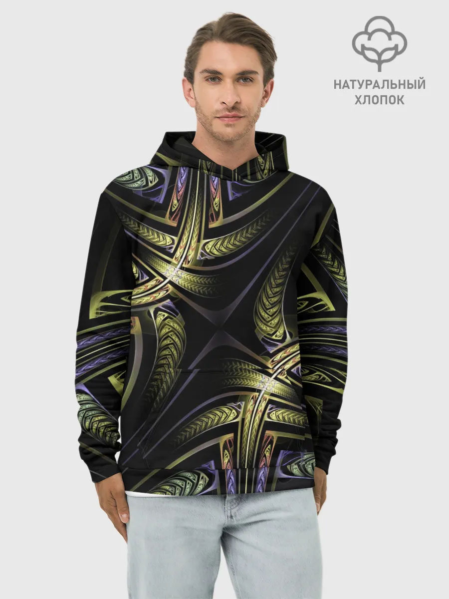 Худи мужской база хлопок / Абстракция