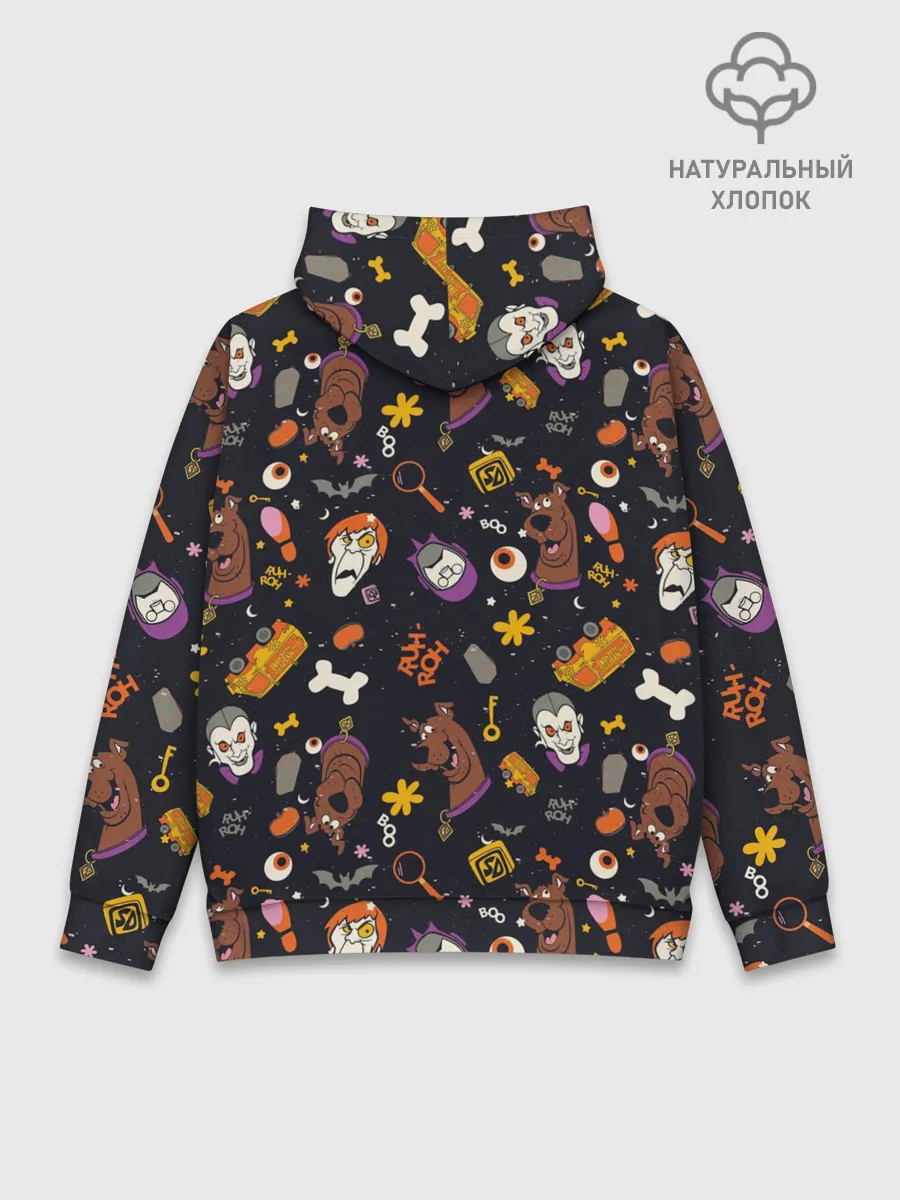 Худи мужской база хлопок / Скуби-Ду Хэллоуин паттерн