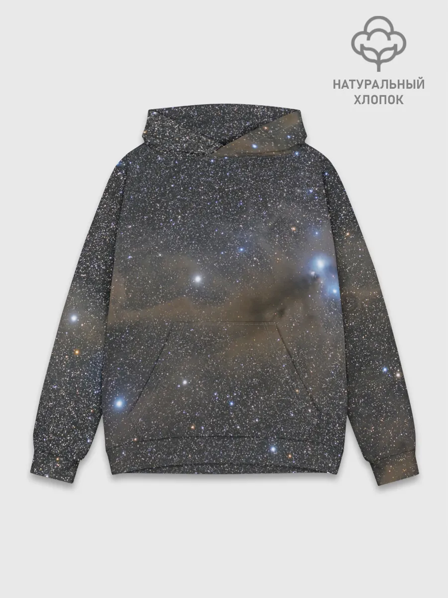 Худи мужской база хлопок / Звездный космос