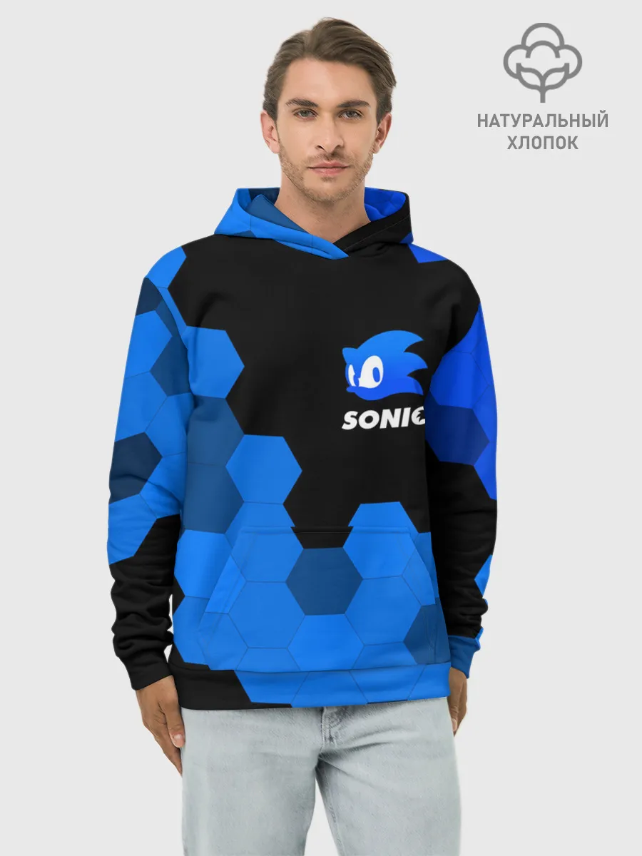 Худи мужской база хлопок / СОНИК / SONIC
