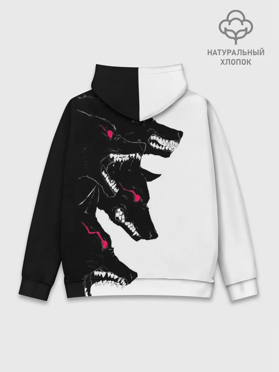 Худи мужской база хлопок / Волки