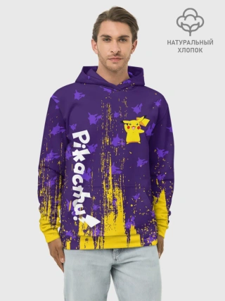 Худи мужской база хлопок / ПИКАЧУ / PIKACHU