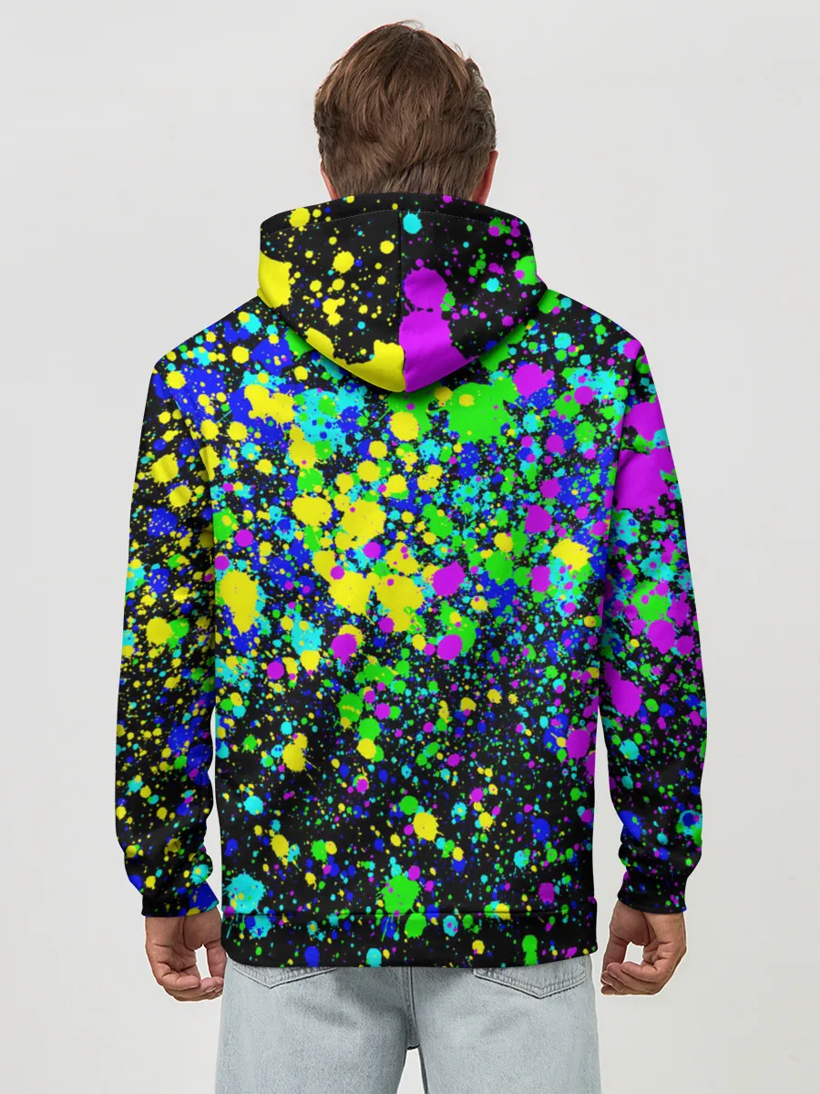 Худи мужской база хлопок / Неоновые краски лета