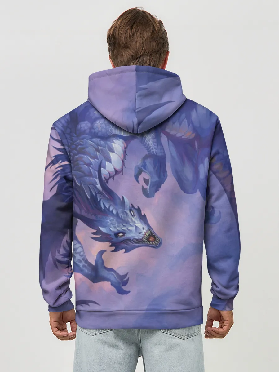 Худи мужской база хлопок / Дракон воды