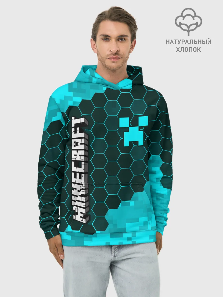 Худи мужской база хлопок / MINECRAFT / МАЙНКРАФТ