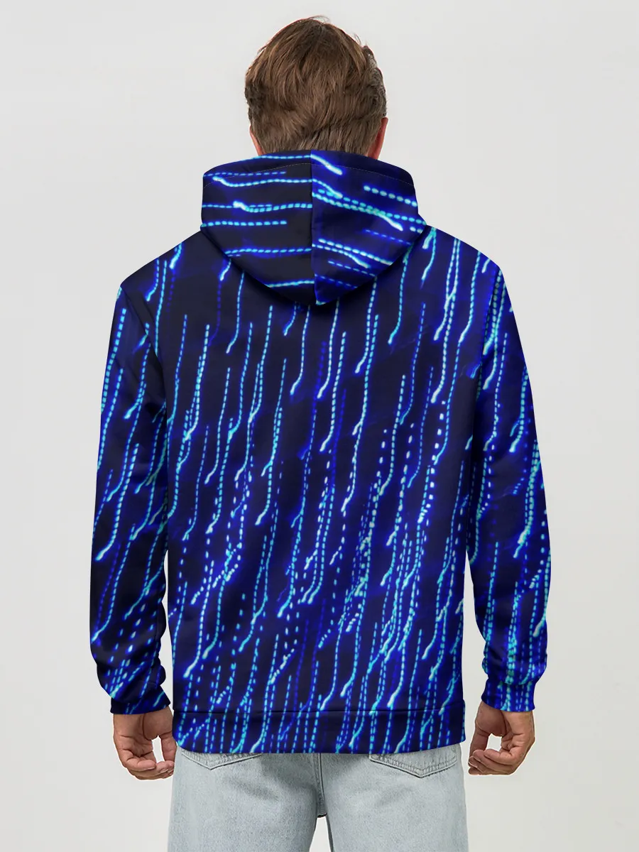 Худи мужской база хлопок / Neon rain