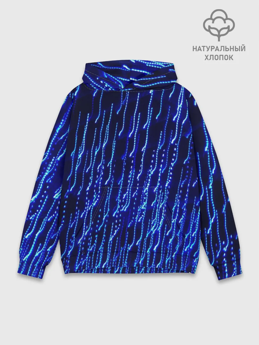 Худи мужской база хлопок / Neon rain