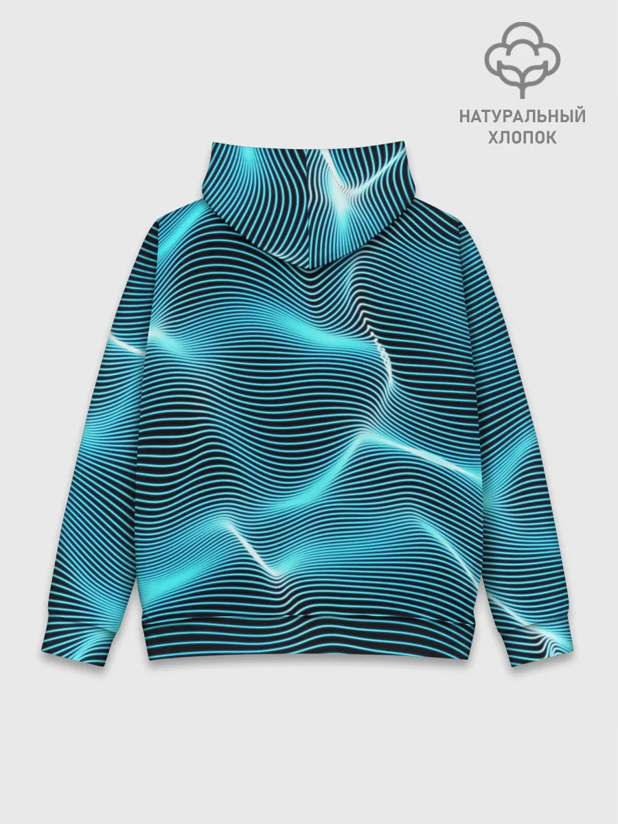 Худи мужской база хлопок / Neon lines