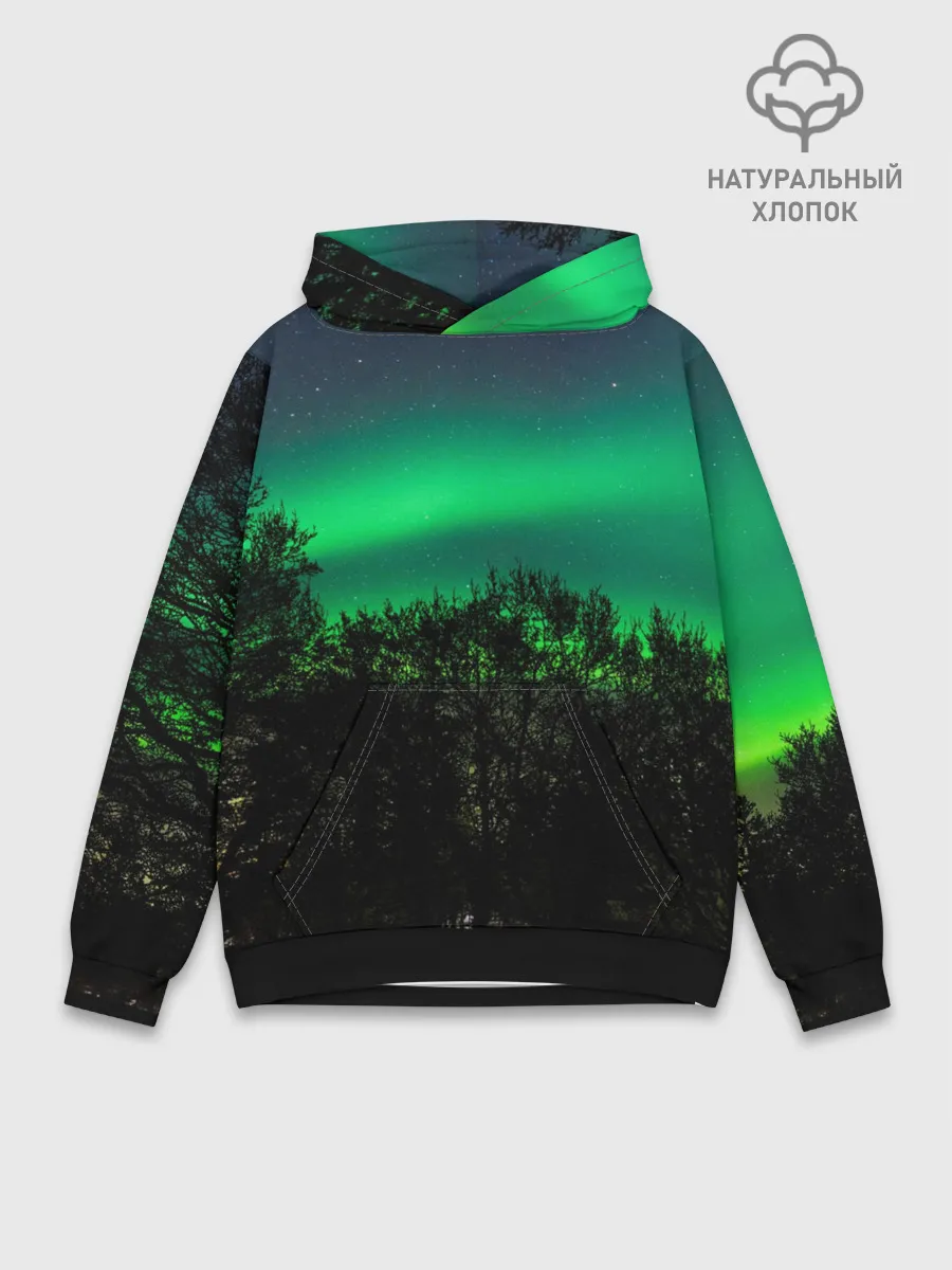 Худи мужской база хлопок / Северное сияние