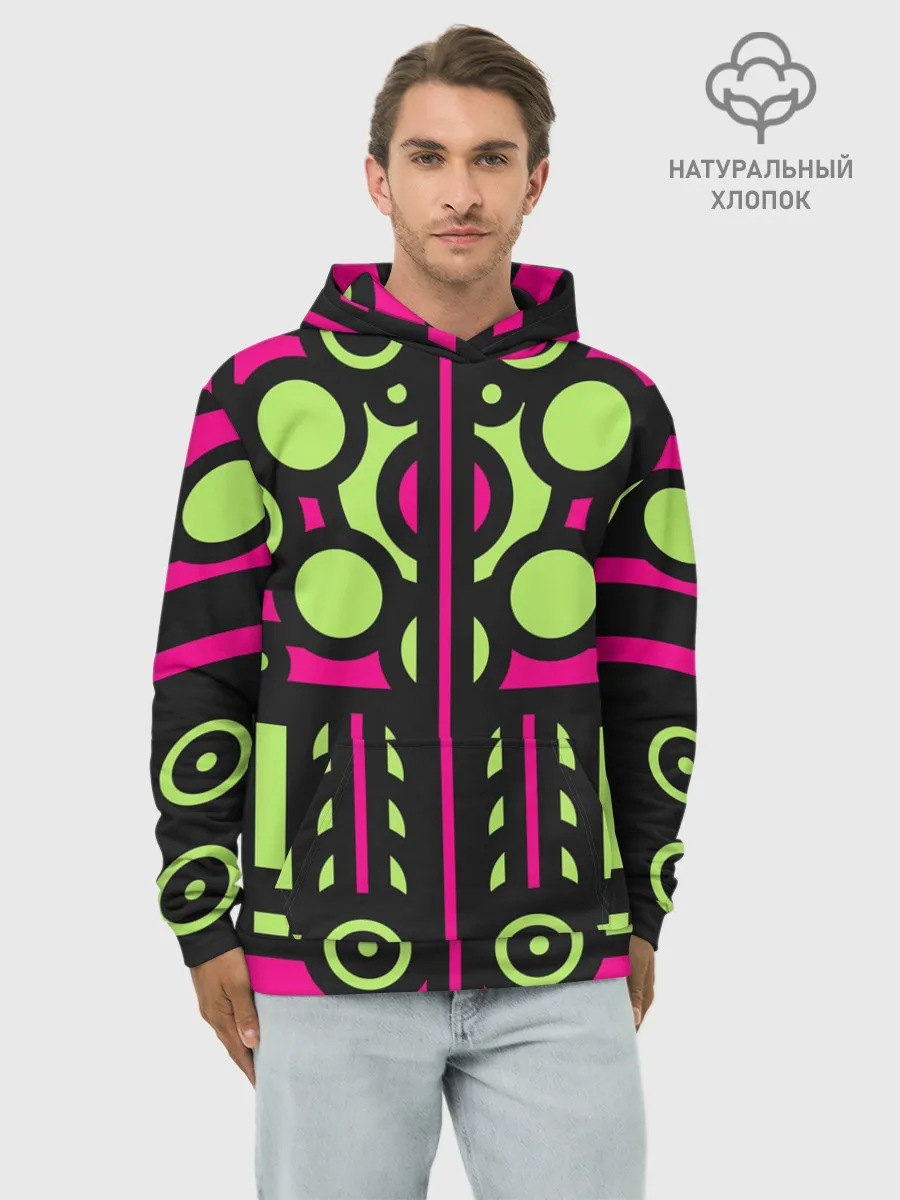 Худи мужской база хлопок / Киберпанк механизмы