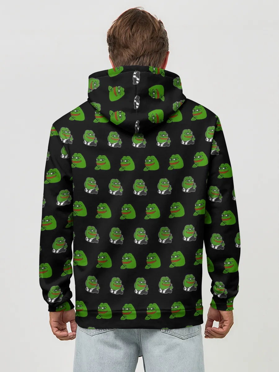 Худи мужской база хлопок / Frog Pepe