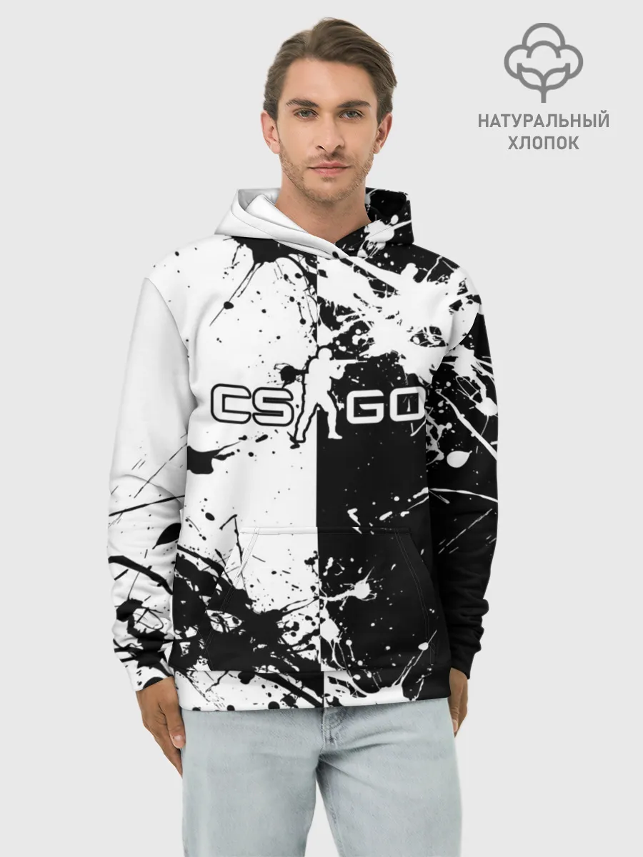Худи мужской база хлопок / COUNTER STRIKE
