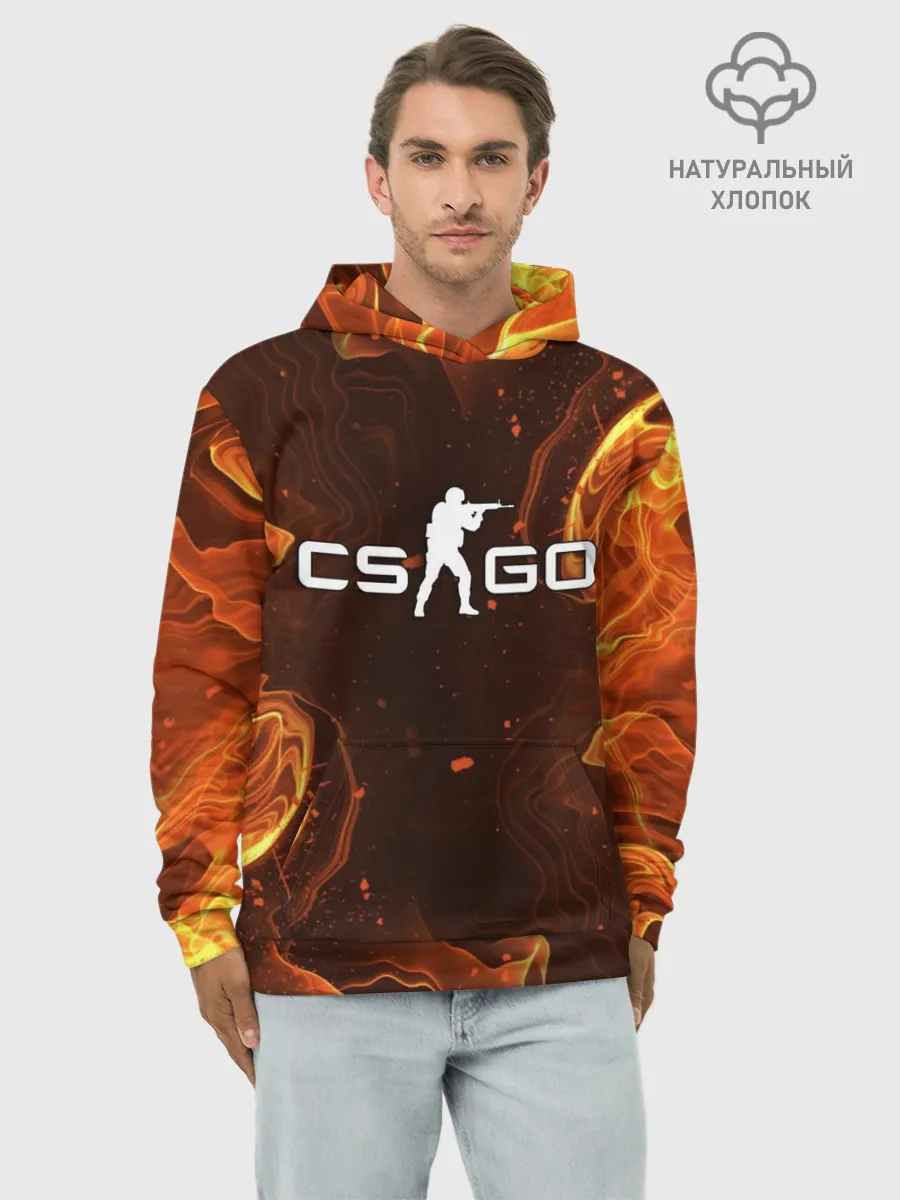 Худи мужской база хлопок / COUNTER STRIKE