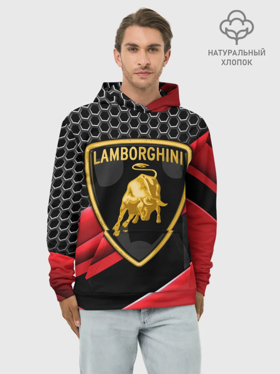 Худи мужской база хлопок / Lamborghini