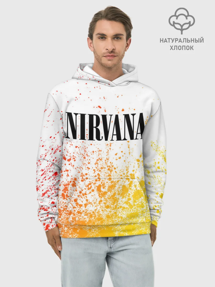 Худи мужской база хлопок / NIRVANA / НИРВАНА