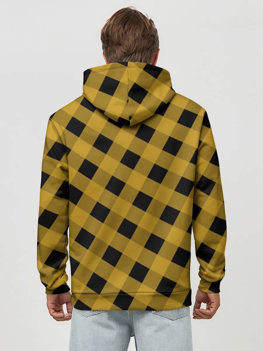 Худи мужской база хлопок / Шотландка